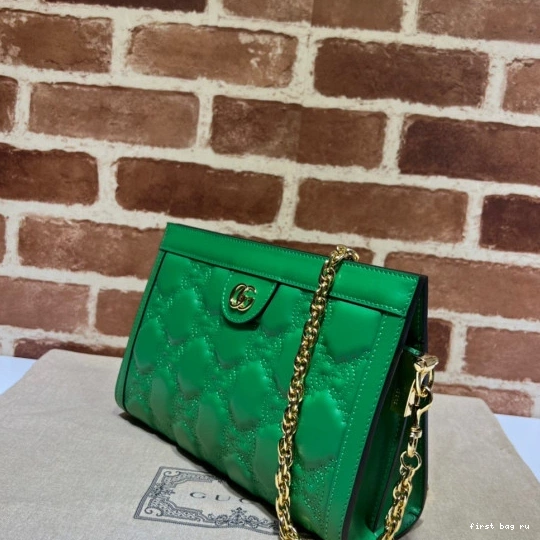 First bag ru bag matelassé shoulder GG GUCCI leather 0817